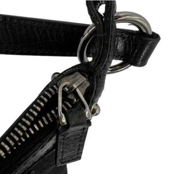 Authentic Gucci GG Horsebit Canvas Hobo Shoulder Tote Bag Leather Monogram Black - Picture 6 of 7